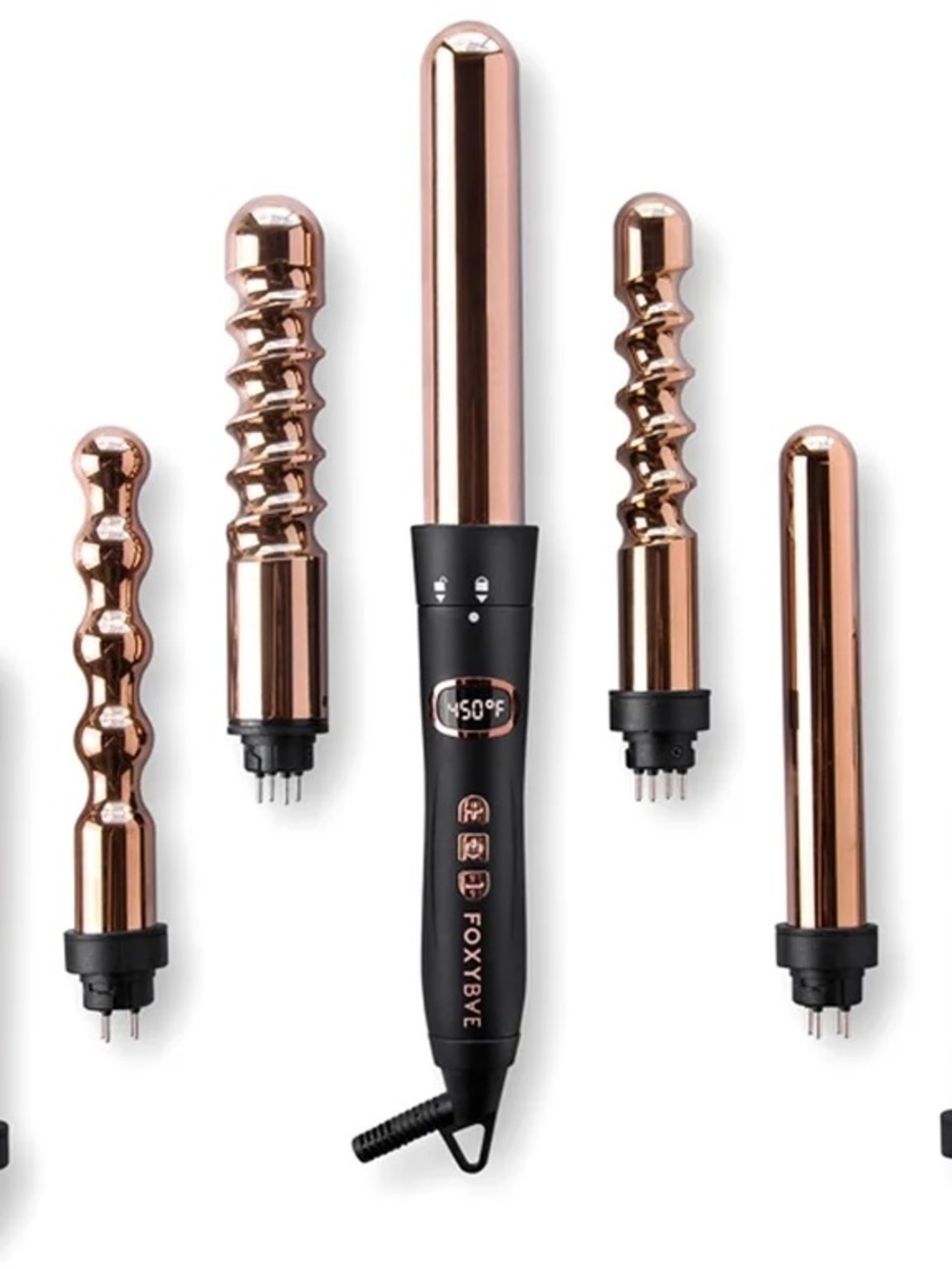 FoxyBae Le'Se7en 7-in-1 Professional Curling Wand Set